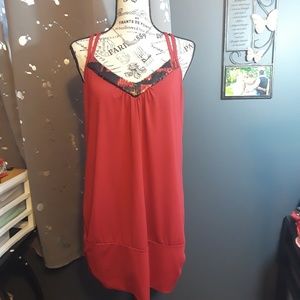 🤩Vanity Red & Black Sequins Dressy Tank